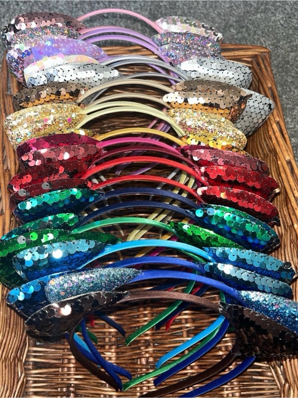 Sequin Sparkle Headbands - Multicolor Assortment